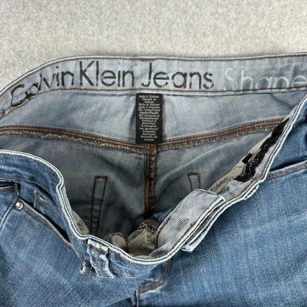 Calvin Klein Jeans Womens Bootcut Denim Pants Blue Wash Size 30 10 Western Rodeo
